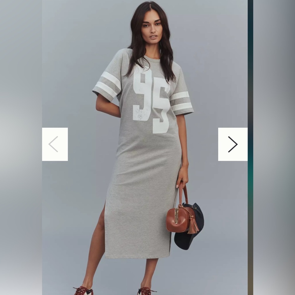Anthropologie Gray Casual Maxi Dress